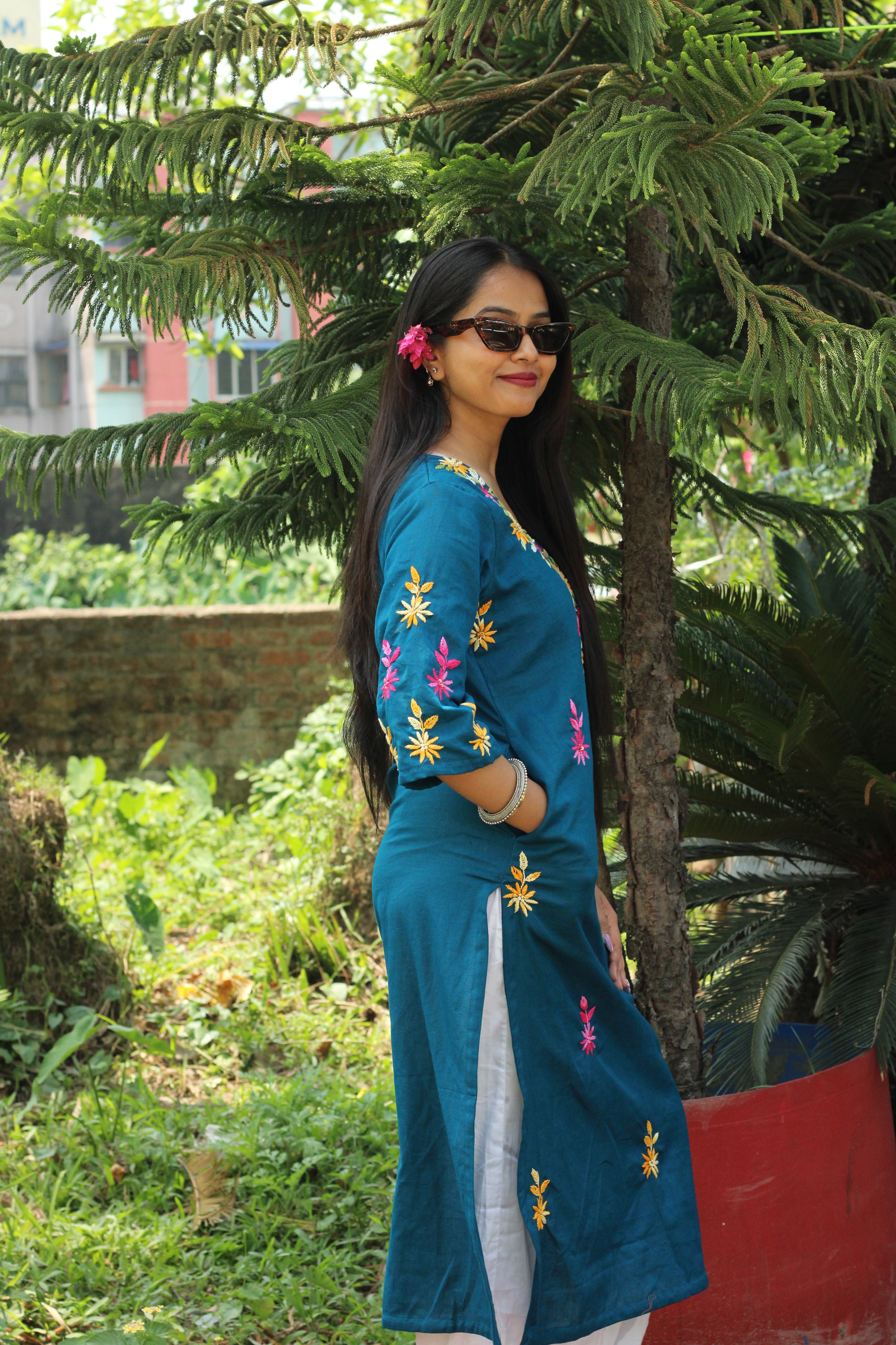 Zariya Bloom Kurta 💙